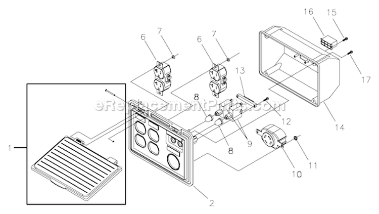 Page B Diagram and Parts List for 030253-0  Briggs and Stratton Generator